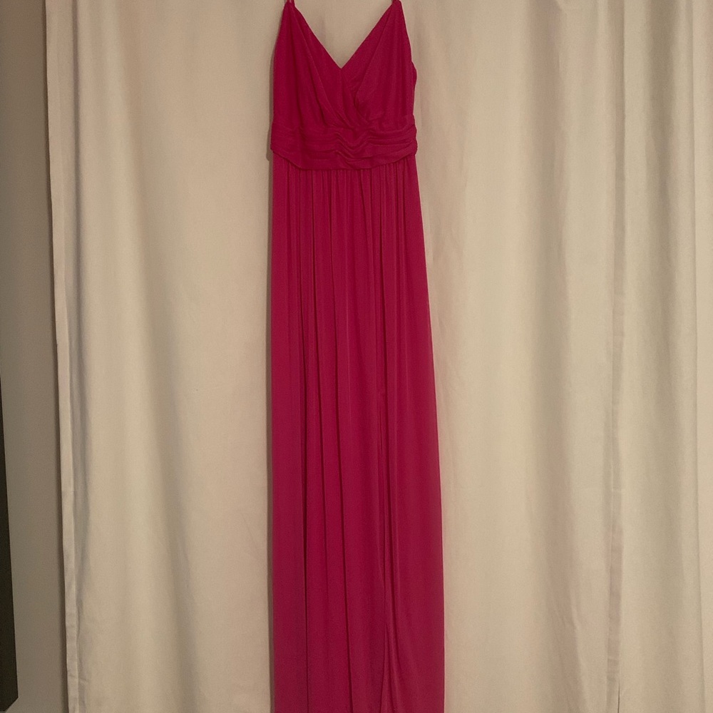 David’s Bridal Begonia/Fuchsia Bridesmaid Dress